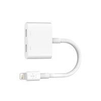 ราคา BELKIN อะแดปเตอร์ Lightning Audio + Charge มี MFI ให้ชาร์จแบต พร้อมรับสาย/ฟังเพลง/เล่นเกมได้พร้อมกัน รองรับ iPhone 14/14 Plus/14 Pro /14 Pro Max สีขาว (MKP0336110)