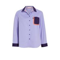 ราคา CHRISTIANA เสื้อเชิ้ตคอตตอนตัดต่อสี รุ่น CA94P1A3174 สีม่วง 1X (MKP1046675)