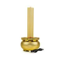 ราคา Claire Candle กระถางธูปไฟฟ้า LED 5 ดอก สูง 30 ซม. แบบใส่ถ่านหรือUSB ฟังชั่นใช้รีโมทตั้งเวลาเปิด/ปิด ได้(ไม่มีรีโมทในชุด) สีทอง (MKP0945303)