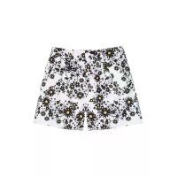 ราคา KLOSET (PF24) กางเกงขาสั้นผ้าฝ้าย พิมลายดอกไม้ สำหรับผู้หญิง สีขาว XS (MKP1774573)