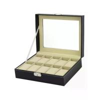ราคา FANCYBOX ตู้นาฬิกาโชว์นาฬิกา หนัง PU ฝากระจกนาฬิกา ใส่นาฬิกา 10 เรือน สีดำ (MKP1870727)