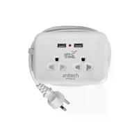 ราคา ANITECH ปลั๊กไฟพกพา รุ่น H9022 สายยาว 1.1 เมตร สีขาว (MKP1104358)