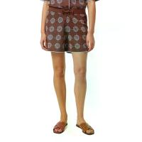 ราคา scotch&soda กางเกงขาสั้นคาปรี้ผู้หญิง Jacquard Knitted Shorts สี Cold Brew M (CDS19491141)