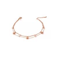 ราคา LAROV สร้อยข้อมือผู้หญิงดีไซน์ดอกเดซี่ประดับเพชร รุ่น Daisy Ador สีพิ้งค์โกลด์ (MKP1985418)