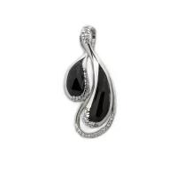 ราคา FINEJEWELTHAI จี้นิล-จี้นิลทรงหยดน้ำ-จี้พลอยแท้-จี้เงิน-พลอยประจำเดือน-งานสุวัน-SWP010-Oynx สีเงิน (MKP0759791)