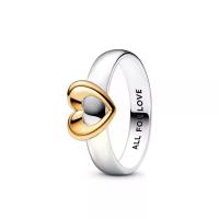 ราคา PANDORA แหวน Heart sterling silver and 14k gold-plated ring สีทอง 52cm (MKP1430247)