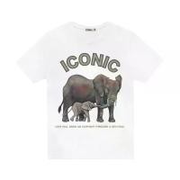 ราคา ICONIC เสื้อยืด พิมพ์ลาย ช้าง แม่ลูก รุ่น JUMBO5622 สีขาว M (MKP1049401)