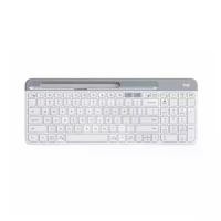 ราคา LOGITECH คีย์บอร์ดไร้สายพร้อมแท่นวงสมาร์ทโฟนรุ่น K580 SLIM สีขาว (MKP0849179)