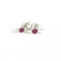 ราคา FINEJEWELTHAI ต่างหูทับทิม-ทับทิมแท้-ต่างหูพลอย-ต่างหูเงินแท้-E1063rb_3m สีเงิน (MKP1089940)