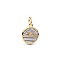 ราคา PANDORA จี้ชาร์ม Sunrise 14k gold-plated medallion สีทอง (MKP1988023)