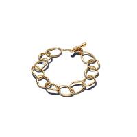 ราคา PANDORA สร้อยข้อมือ Organically shaped link 14k gold-plated bracelet สีทอง 22cm (MKP1988075)