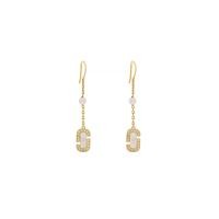 ราคา MARC JACOBS ต่างหู THE J MARC LUXE LINEAR EARRINGS สี GOLD/CRYSTAL (MKP1988932)