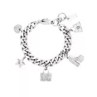 ราคา MARC JACOBS สร้อยข้อมือ THE PAVE MINI ICON CHARM สี BRACELET SILVER/CRYSTAL Free Size (MKP1654798)