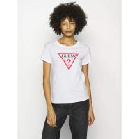 ราคา GUESS เสื้อยืดแขนสั้นผู้หญิง Triangle logo T-Shirt สีขาว L (MKP1521955)