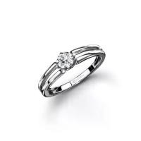 ราคา Jubilee Diamond แหวนเพชร Shadows Split Shank Solitare รุ่น R19442EW - สีไวท์โกลด์ 56 (MKP0796101)