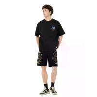 ราคา EVISU Men T-Shirt Daruma Emboss Print Loose Fit Black S (CDS21911200)
