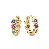 ราคา PANDORA ต่างหู Marvel The Avengers Infinity Stones Hoop สีทอง (MKP1461196)