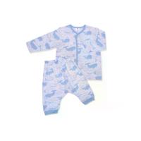 ราคา AUKA ชุดนอนเสื้อแขนยาวกระดุมหน้า + กางเกงขายาว, เด็ก, Auka Animal Teme, สีฟ้า 90 (GRMKPPR000148902)