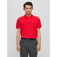 ราคา BOSS เสื้อยืดคอปกแขนสั้นสำหรับผู้ชาย Regular Fit สีแดง L (MKP1569828)