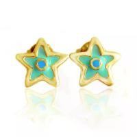 ราคา Finejewelthai ต่างหูรูปดาว-ต่างหูลงสี-ต่างหูเงินแท้ 925 - E306400E-2_g สีทอง (MKP0286353)