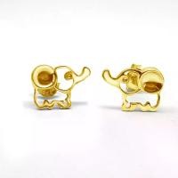ราคา FINEJEWELTHAI ต่างหูช้าง-ต่างหูเงิน-เงินแท้ 925-ออกแบบพิเศษ - E107700g สีทอง (MKP0759494)