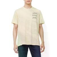ราคา CALVIN KLEIN เสื้อยืดคอกลมแขนสั้นผู้ชาย สีเหลืองอ่อน S (MKP1991317)
