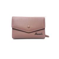 ราคา MARWELL กระเป๋าธนบัตรสตรี ทรงกลาง แบบ 3 พับ หนังแท้ สีชมพูเนื้อ One Size (MKP1677118)