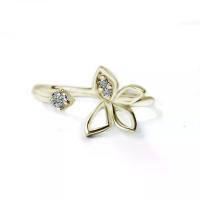 ราคา FINEJEWELTHAI แหวนผีเสื้อ-แหวนเพชร-แหวนเงินแท้-เงินแท้925-ชุบทอง-Finejewelthai-R1443cz-g สีทอง 55 (MKP1248115)