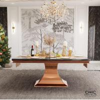 ราคา Chic Republic โต๊ะอาหาร HERNANDEZ-RG/180 MARBLE สี ดำ/โรสโกลด์ (MKP1015938)
