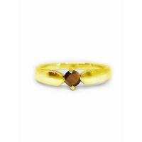 ราคา FINEJEWELTHAI แหวนหญิง แหวนเงินแท้ ชุบทอง ฝังไทเกอร์อายแท้ สีทอง 51 (MKP1561199)