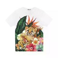 ราคา ICONIC เสื้อยืด พิมพ์ลาย ลูกเสือคู่ ดอกไม้ รุ่น CHETIE5630 สีขาว M (MKP1049516)