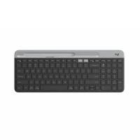 ราคา LOGITECH คีย์บอร์ดไร้สายพร้อมแท่นวงสมาร์ทโฟนรุ่น K580 SLIM สีดำ (MKP0849180)