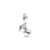 ราคา Pandora จี้ชาร์ม Silver Moka pot sterling silver dangle with clear cubic zirconia and black enamel สีเงิน (MKP1514650)