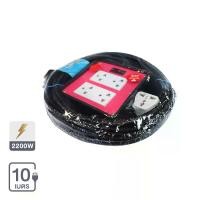 ราคา Sokawa บล็อคยางพร้อมสายไฟ 4 ช่อง VCT 3x1 มีสวิตช์ รุ่น S-258 ขนาด 10 เมตร คละสี (MKP1132654)
