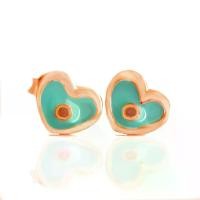 ราคา FINEJEWELTHAI ต่างหูรูปหัวใจ-ต่างหูลงสี-ต่างหูเงินแท้ 925 - E306700E_pg สีทองชมพู (MKP0759510)