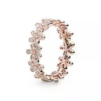 ราคา PANDORA แหวน Daisy Rose ring with clear cubic zirconia สีโรส 54 (MKP1476119)