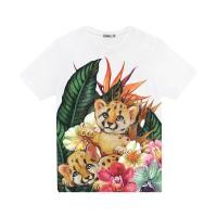 ราคา ICONIC เสื้อยืด พิมพ์ลาย ลูกเสือคู่ ดอกไม้ รุ่น CHETIE5630 สีขาว XL (MKP1049564)