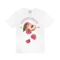 ราคา ICONIC เสื้อยืด พิมพ์ลาย ลูกพีชและความหมายมงคล รุ่น CHINESEPEACH4762 สีขาว S (MKP1073884)