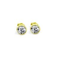 ราคา FINEJEWELTHAI ต่างหูเพชร-ต่างหูเงิน-เงินแท้925-เพชรสังเคราะห์-E1084czg สีทอง (MKP0770193)