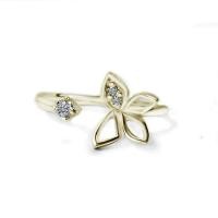 ราคา FINEJEWELTHAI แหวนผีเสื้อ-แหวนเพชร-แหวนเงินแท้-เงินแท้925-ชุบทอง-Finejewelthai-R1443cz-g สีทอง 52 (MKP1247937)