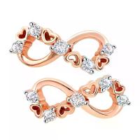 ราคา PRIMA ต่างหูเพชรน้ำ 99 (E-Color) 105E1123-01 สี Rose Gold (MKP0798299)