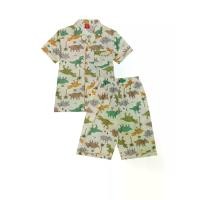 ราคา ANGEL KIDS เซ็ตชุดนอนเด็กโตผู้ชาย เสื้อแขนสั้น + กางเกงขาสั้น พิมพ์ลายสกรีน สีเหลือง 6 US (CDS22323811)