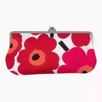 ราคา MARIMEKKO กระเป๋าคลัชผู้หญิง Silmalasi Kukkaro Mini Unikko สีขาวแดง 30 In (MKP0801029)