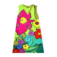 ราคา YODYOKO เดรสผู้หญิงแขนกุด - สีเขียว : ลายดอกคอสมอสหลากสีบานอยู่บนหินสีเขียว L (MKP2000299)