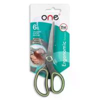 ราคา ONE กรรไกร ONE BR1 สีเทา-เหลือง 6 นิ้ว (MKP2005108)