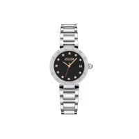 ราคา JULIUS นาฬิกาข้อมือผู้หญิง JA-1535 B สีเงิน หน้าปัดดำ สายสแตนเลส บานพับ (MKP1998903)