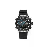 ราคา NAVIFORCE นาฬิกาข้อมือผู้ชาย NF6104 B สายซิลิโคน 45mm สีดำ หน้าปัดเงิน (MKP1998774)