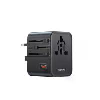 ราคา USAMS หัวแปลงปลั๊กไฟ CC309 25W สำหรับเดินทางไปได้ทั่วโลก สีดำ (MKP1999032)