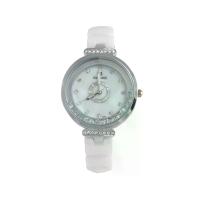 ราคา DAYBIRD Daybird นาฬิกาข้อมือผู้หญิง สายเซรามิค Ceramic หน้าปัดและขอบหน้าปัดประดับเพชร รุ่น D3926 White (MKP2007586)