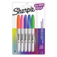 ราคา SHARPIE SHARPIE ปากกามาร์คเกอร์ รุ่น GLAM POP 1.0 มม. คละสี (แพ็ค 5 ด้าม) (MKP2002462)